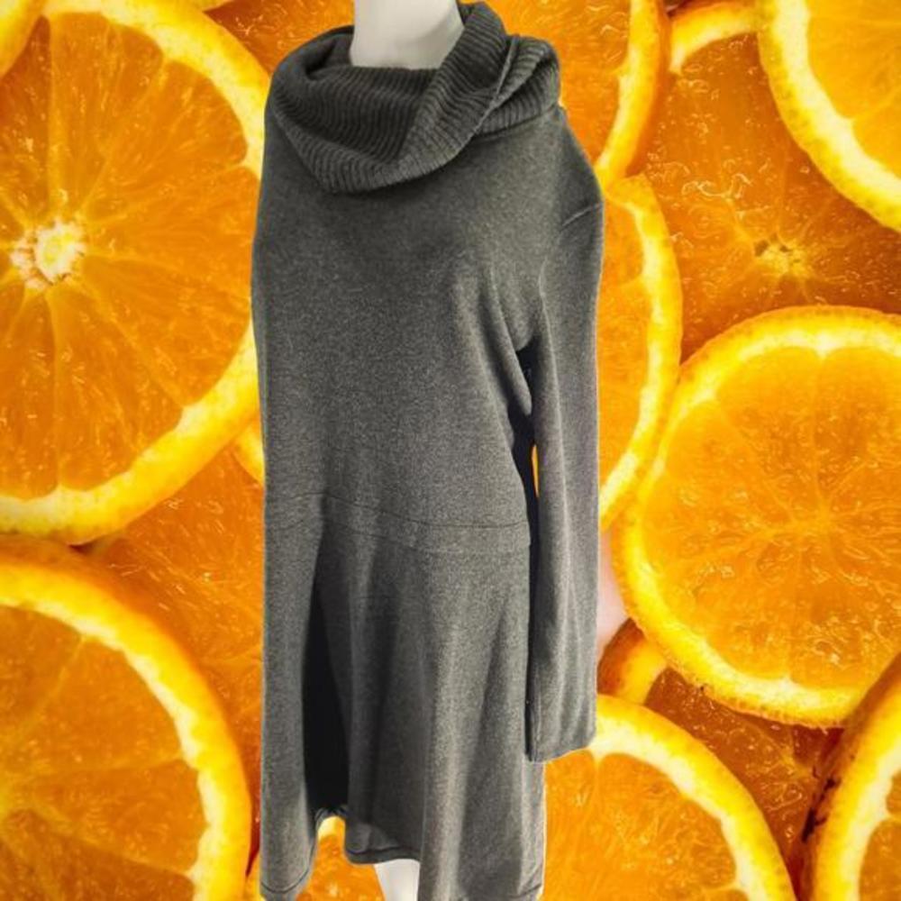 New Chaps Scoop Neck Gray Sweater Dress Size XL - Picture 2 of 7